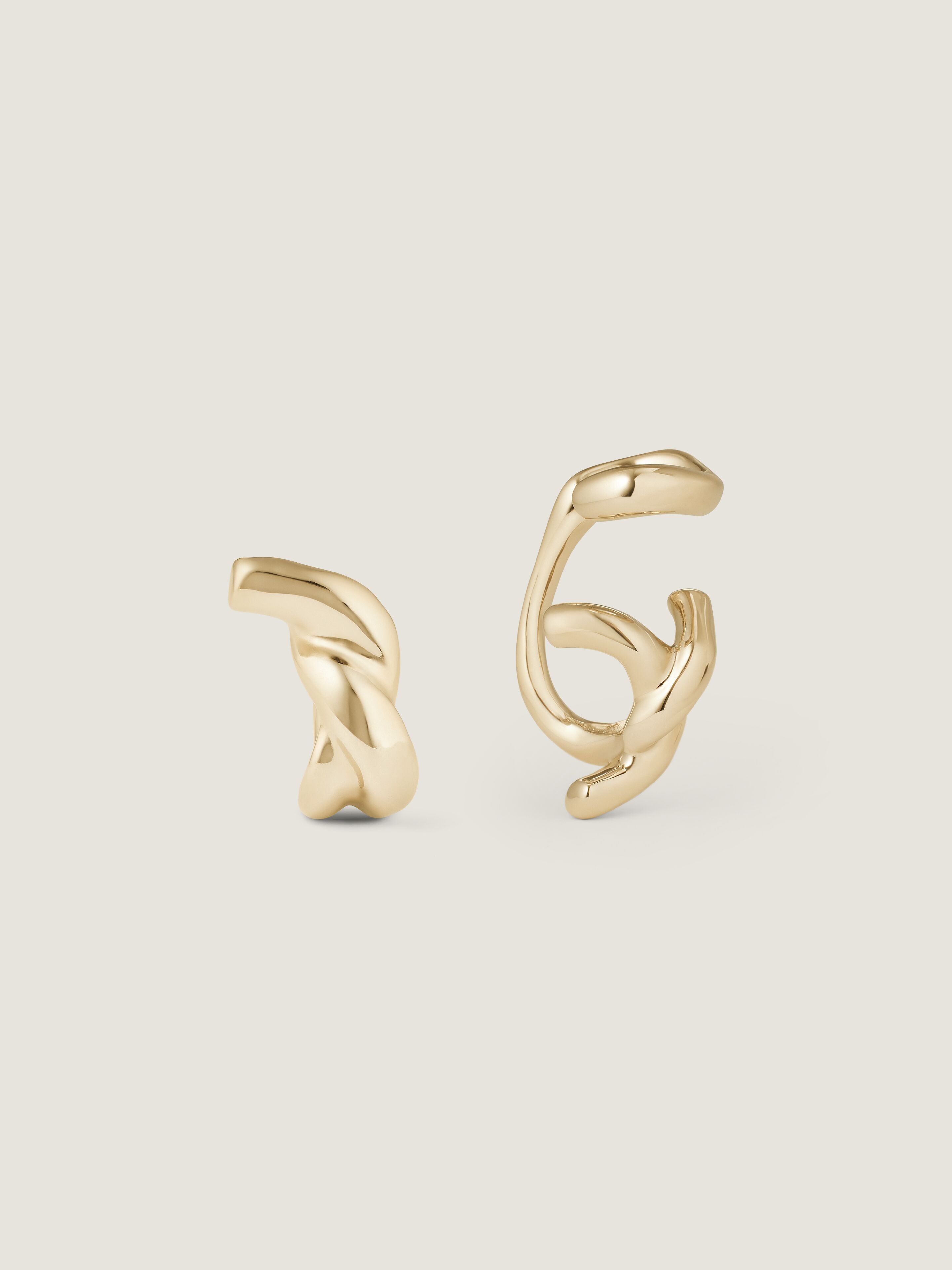 Chain Link earring and earcuff set in metal